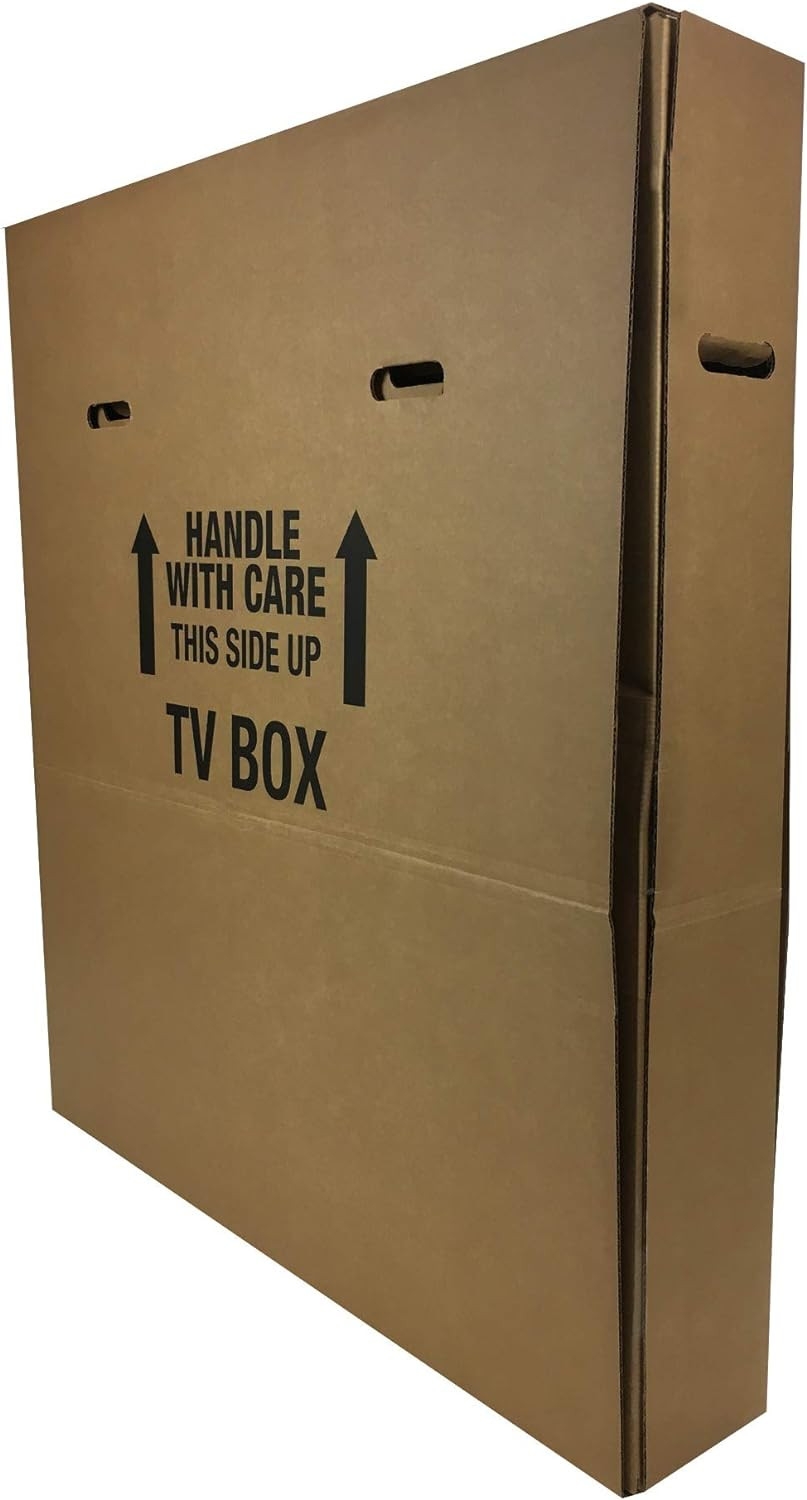 TV Moving Box (2 Pack) Fits up to 70″ Plasma, LCD, or LED, 72X6X42