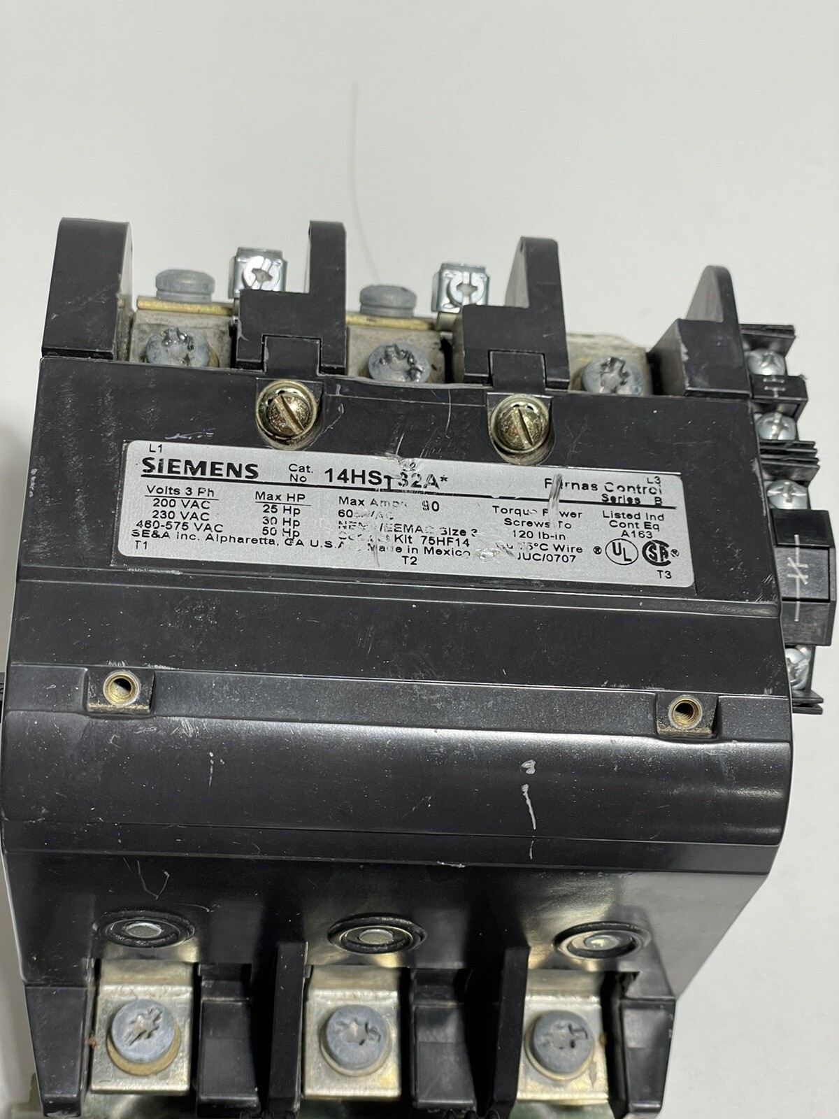 Siemens 14HS32A Size 3 90A Starter with Overload
