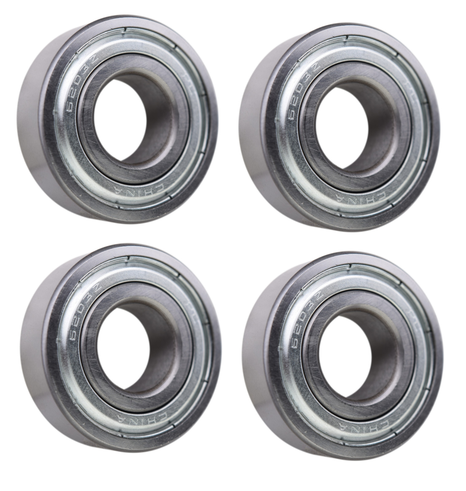 (4 Each) 6203-ZZ, 6203-2Z, 203SS Shielded Radial Ball Bearing 17X40X12 SpinCo