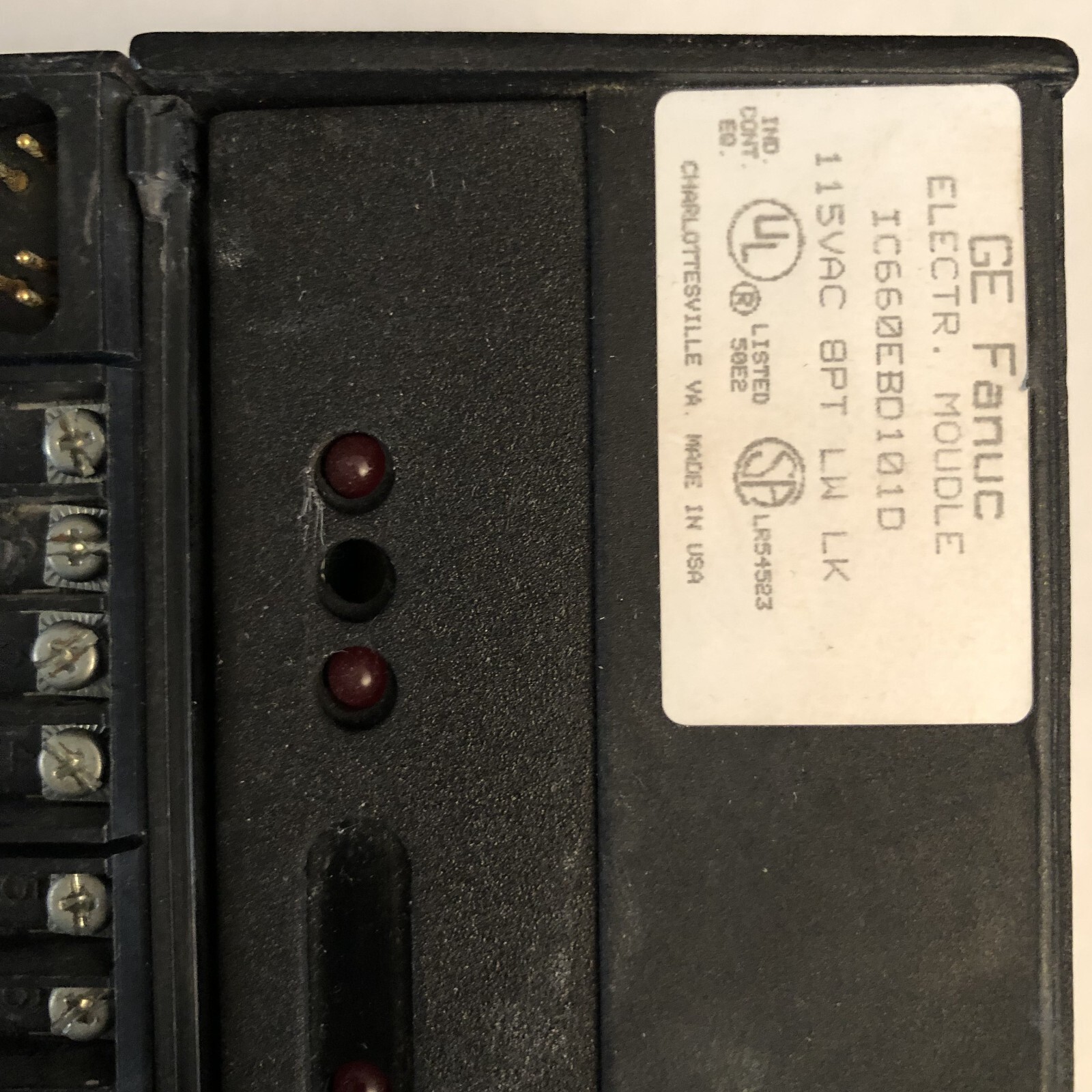 GE FANUC, IC660EBD101D/IC660TSD100B, GENIUS BLOCK IN OUT MODULE 115V