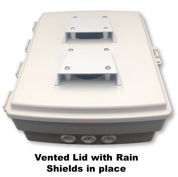 Vented Enclosure Box – 14x12x4 Outdoor Weatherproof Waterproof Outside Nema WiFi