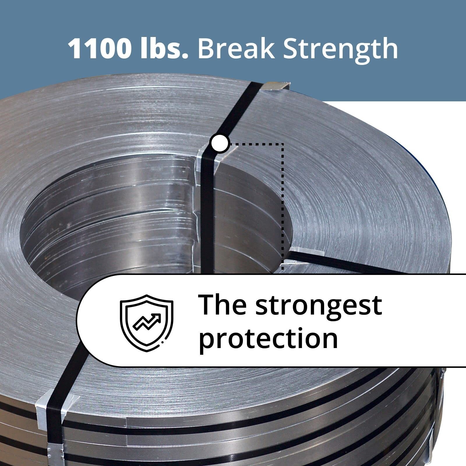 IDL Packaging 1/2″ x .020″ x 200′ Steel Strapping Coil (1100 Lbs Break Streng…