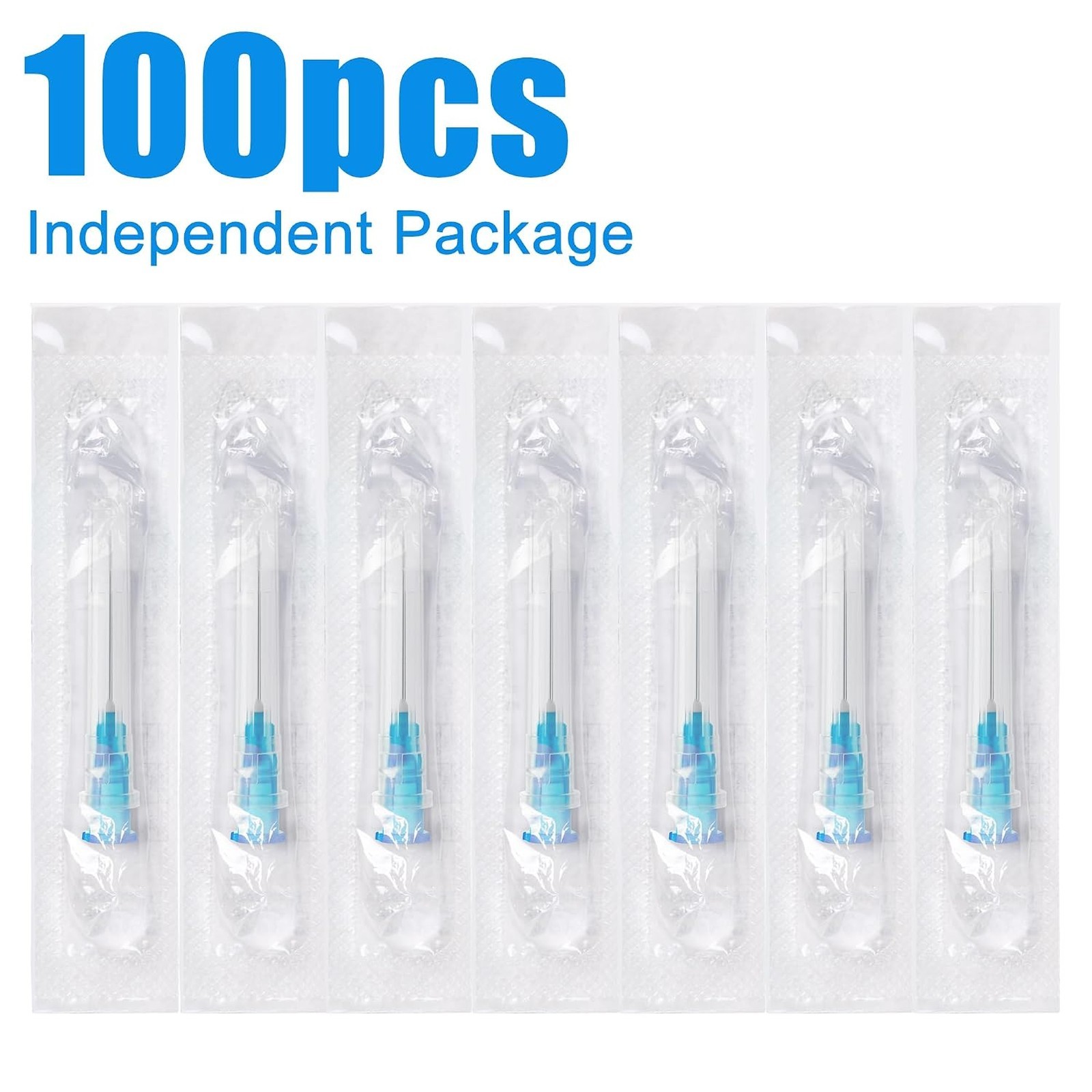 23 Gauge 1 Inch Needle Pack of 100 Disposable Luer Lock Lab Dispensing