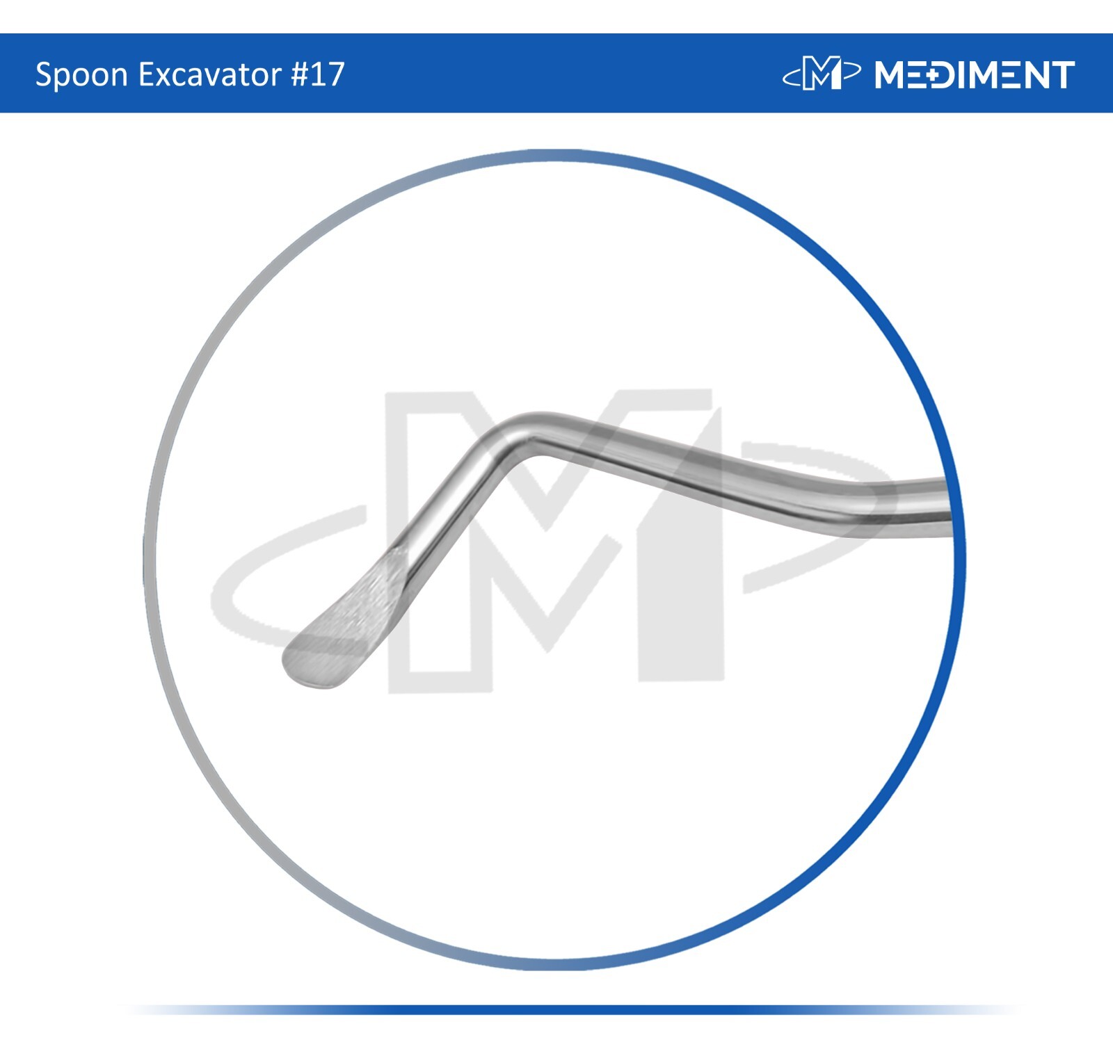 X3 DENTAL PERIODONTAL INSTRUMENT SPOON EXCAVATOR # 17 8MM HOLLOW GRIP STAINLESS