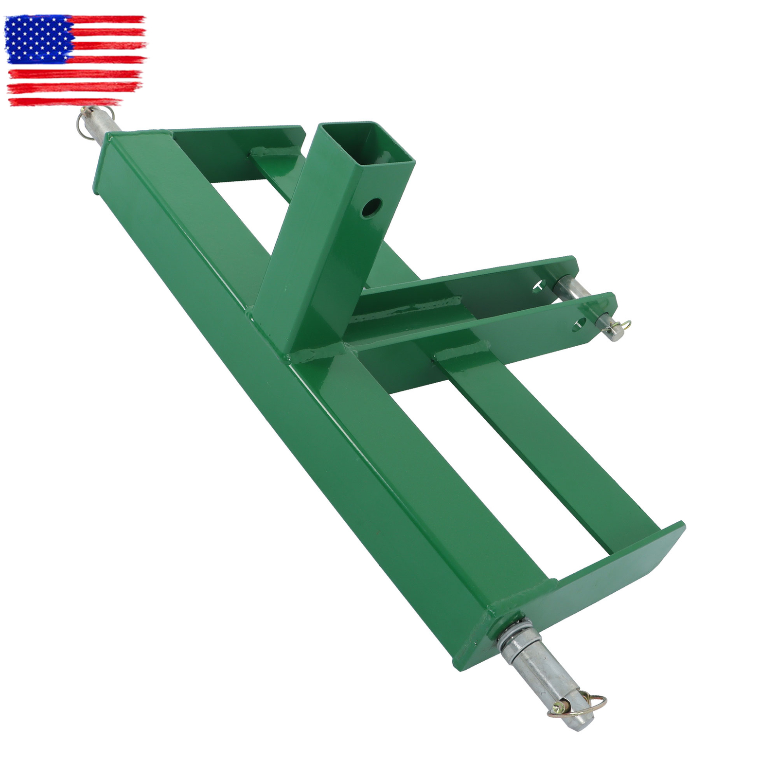3 Point 2″ Receiver Hitch Drawbar W/Suitcase Weight Brackets For CAT 1 Tractor