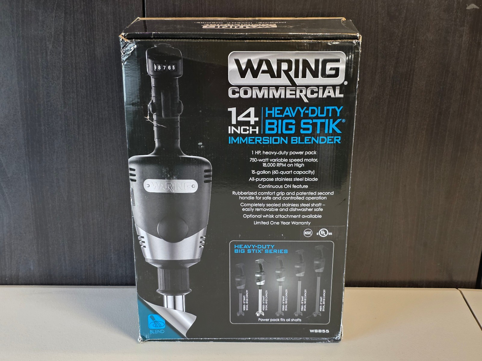 Waring Commercial 14 Inch Heavy-Duty BIG STIK Immersion Blender w/ 1HP Motor New