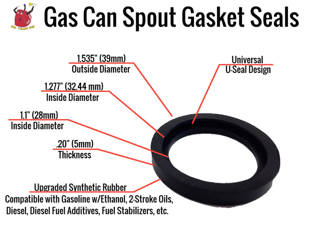 3 New Rubber Gaskets Gas Can Spout Gott Rubbermaid Blitz Wedco Scepter Eagle