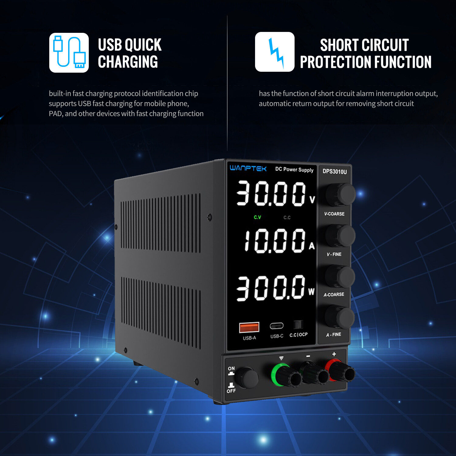 WANPTEK DPS3010U 300W Switching AC 115V/230V 50/60Hz D4V0