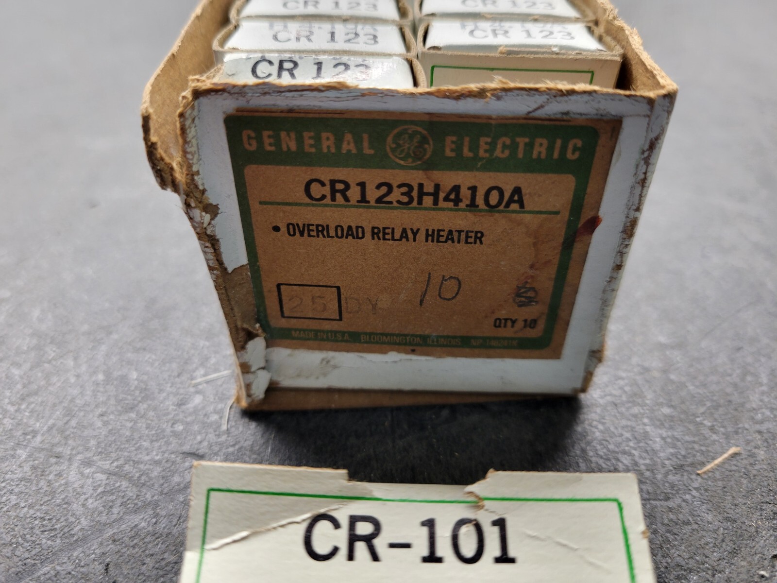 GE CR123H410A Overload Relay Heater. Box of 10.