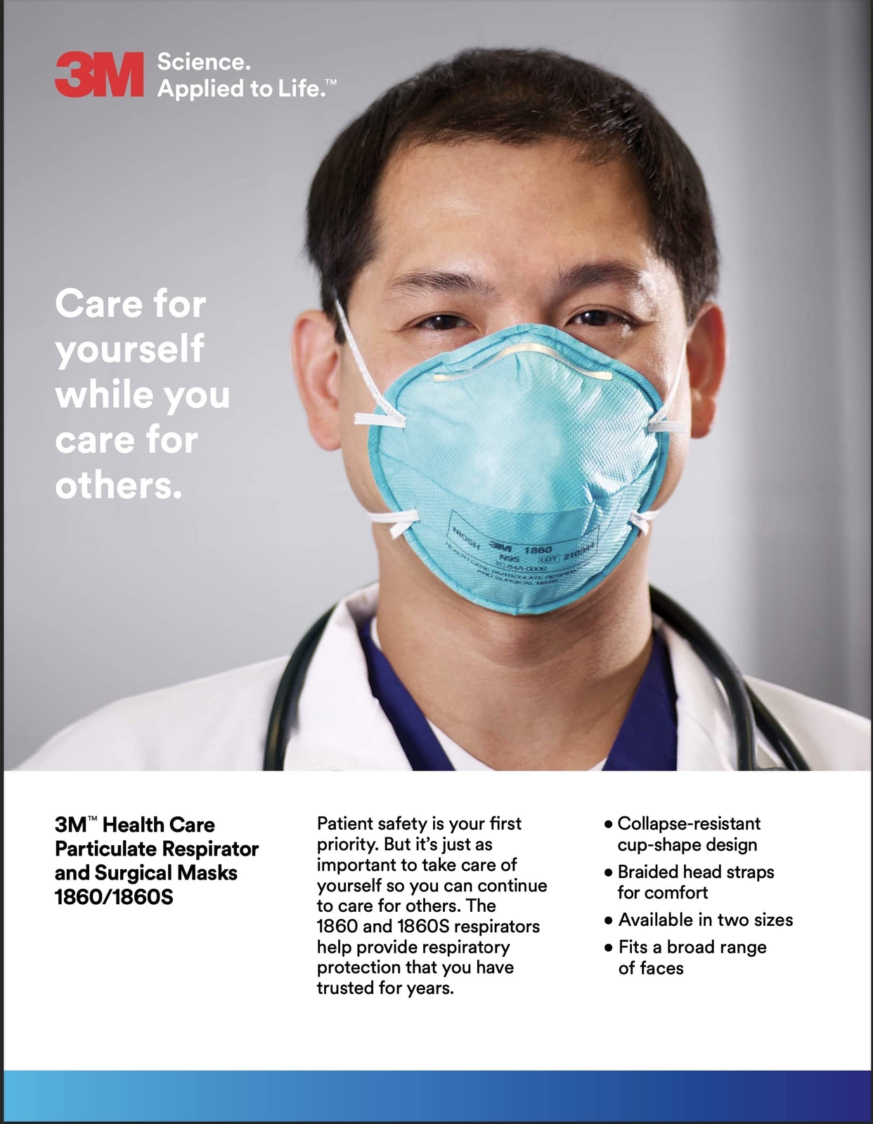 3M 1860 Particulate Respirators, Case of 120 – EXP 07/27