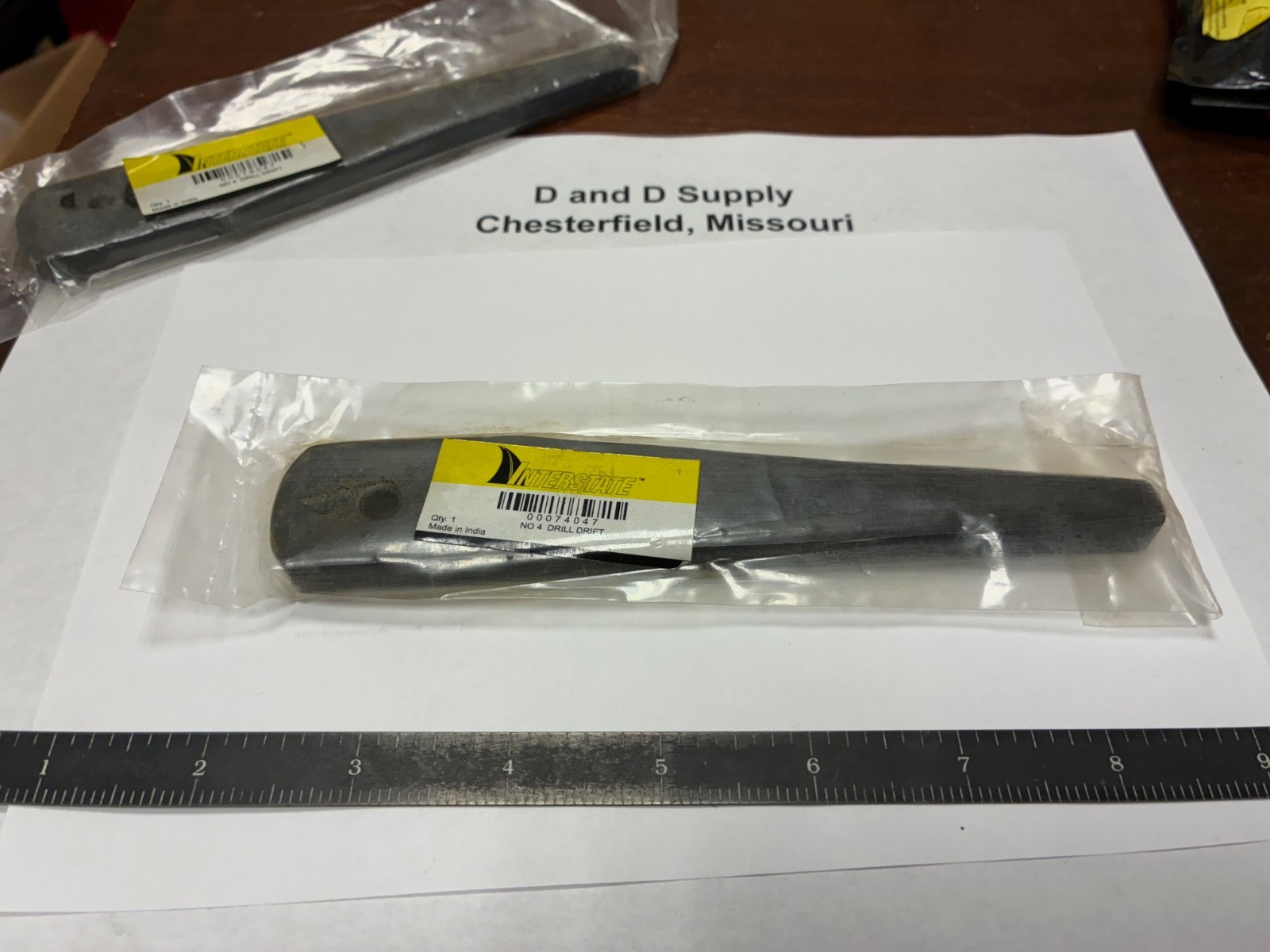 Interstate 00074047, #4 Drill Drift Made In India, For Morse Tapers