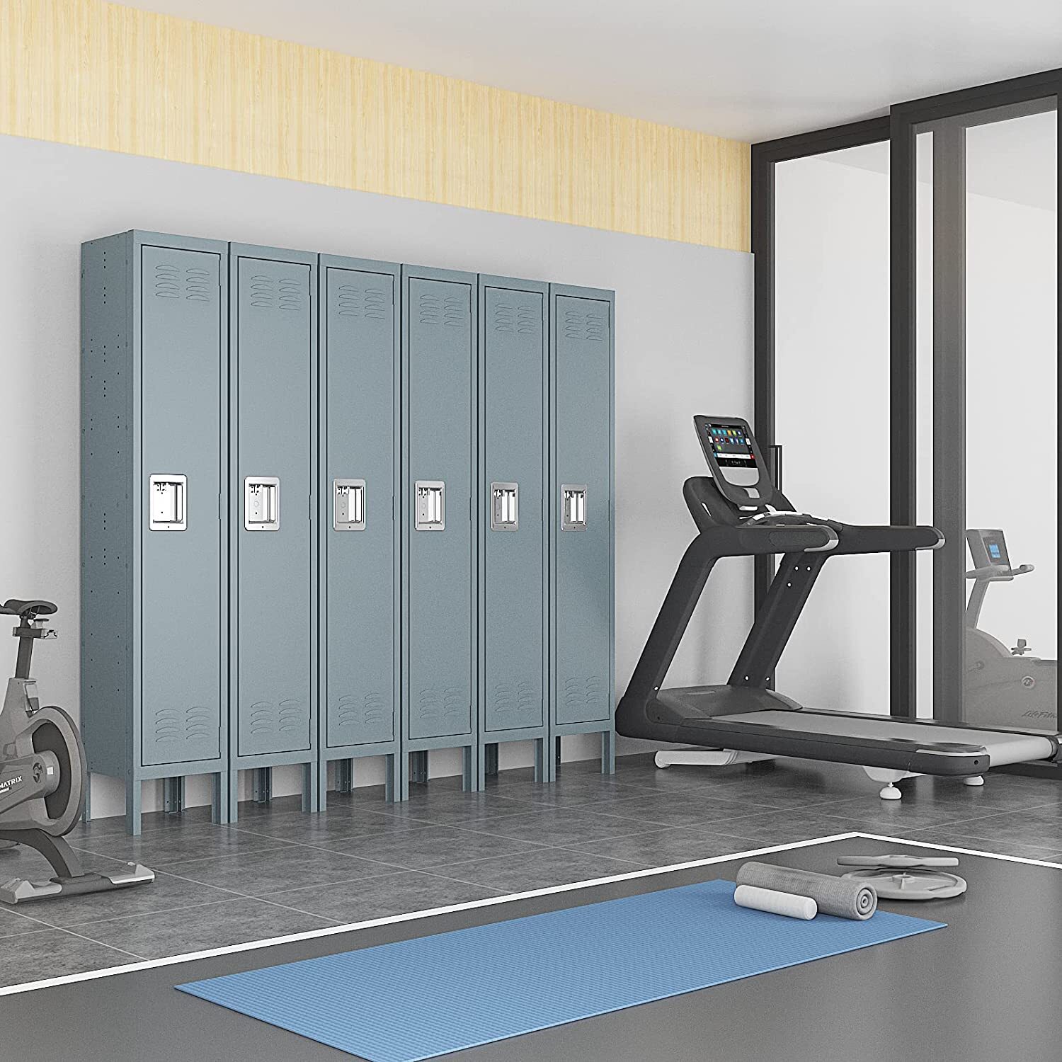 Metal Lockers Storage Cabinet w/Lock Door for Office School Gym Hotel Employees