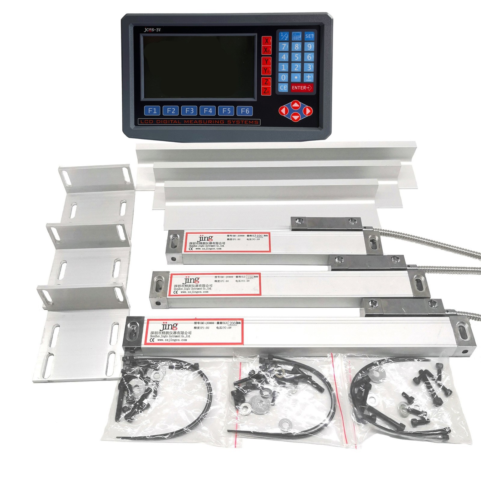Mill Miling Machine Linear Scale Linear Encoder And 3 AXIS LCD Digital Readout