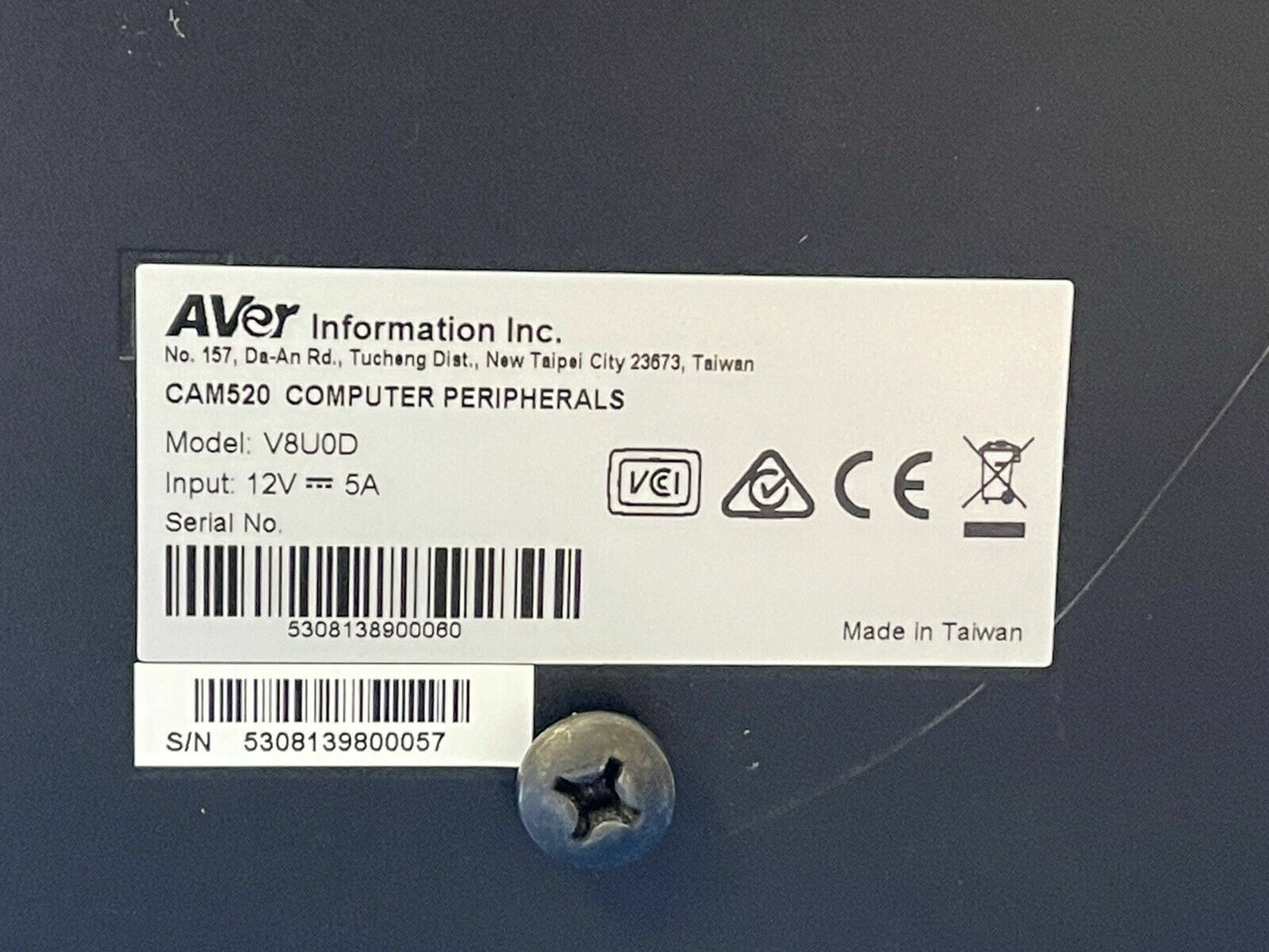 AVer Information Cam520 COMSCA520 12x USB PTZ Video Conferencing Camera