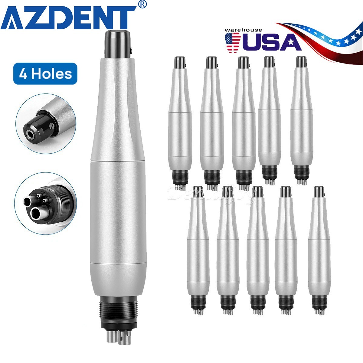 AZDENT Dental Hygiene Prophy Handpiece 4:1 Nose Cone Air Motor 4Hole 360°Swivel