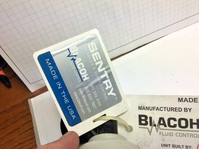 Sentry Blacoh RM-10PP-W38, Pulsation Dampener