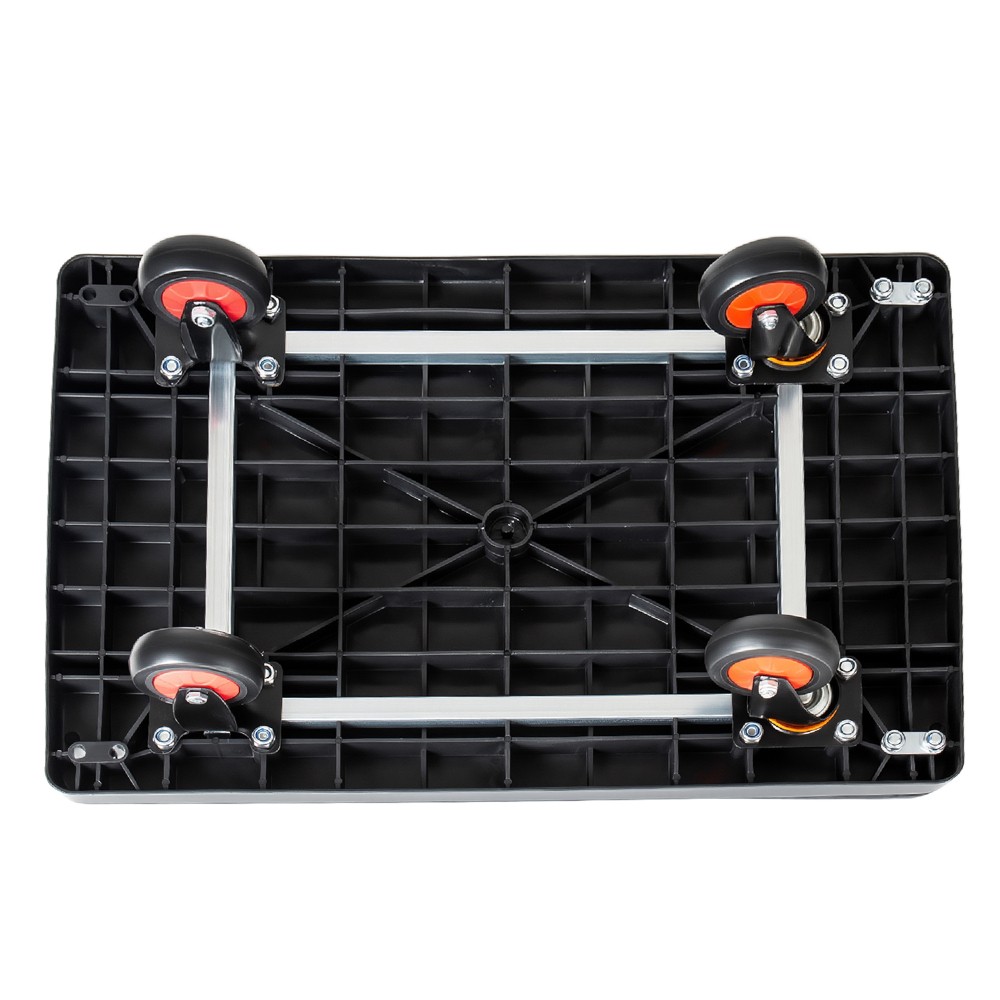 25.5″x43.5″ Foldable Platform Truck 1500LBS 5″ Silent TPR Wheels