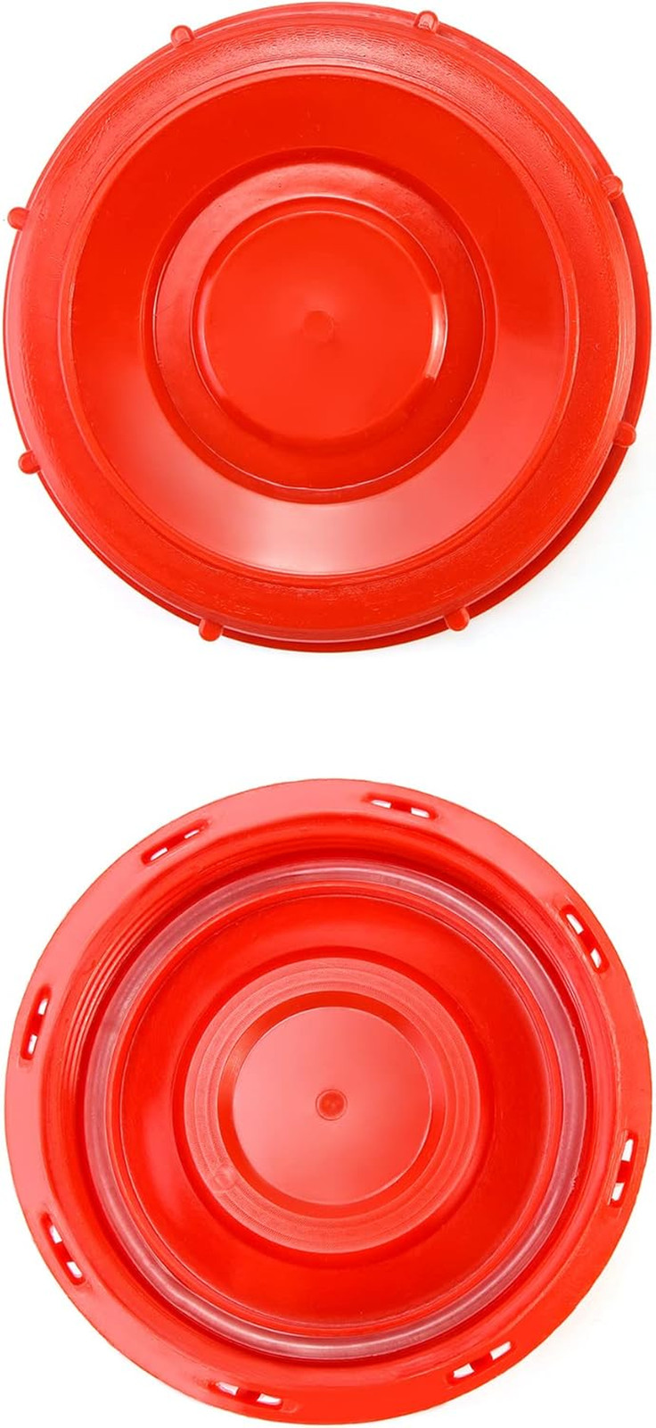 2 Pack Red IBC Tote Tank Lid 6.5” w/ Gasket Fits 163mm Cap for Liquid Storage