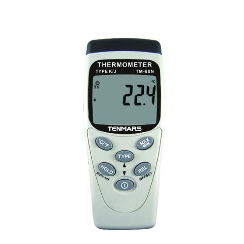 TENMARS TM-80N K/J Type Thermometer Single Input Max/Min/Avg/Hold Function
