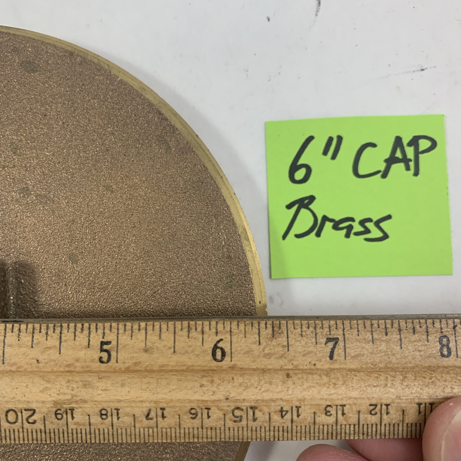 Raised Head Cleanout Plug 6 INCH Cap Brass Indonesia new Plumbing ABG#219A