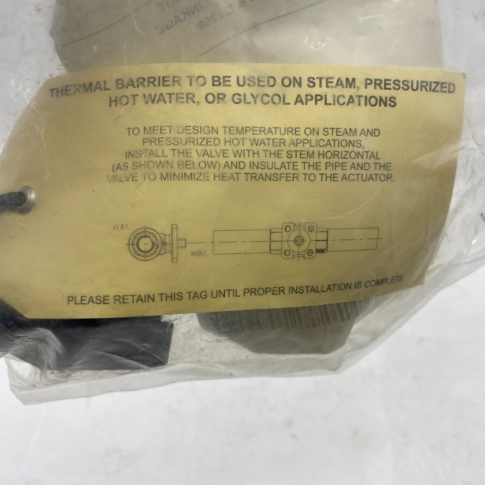 JOHNSON CONTROLS M9000-561 Thermal Barrier Kit,FOR BALL VALVE LINKAGE M9203