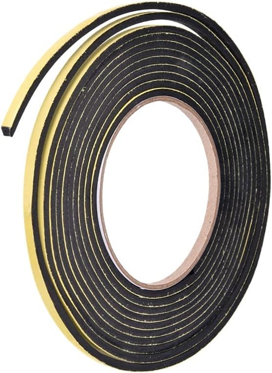 Sealing Foam Tape 5Mm Wide 3Mm Thick 4M/13Ft Long, Self Adhesive Weather Strip f
