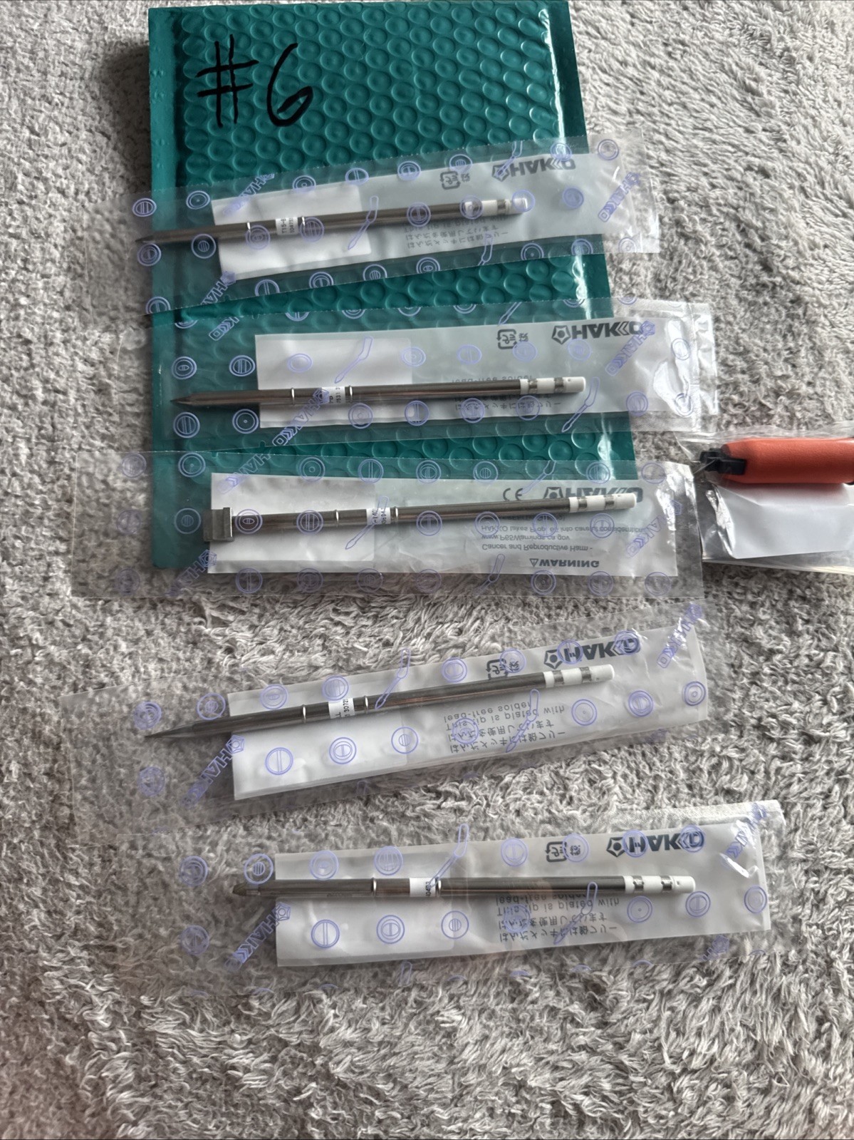 NEW Lot of 5 Hakko T15-D4 B BLL Soldering Tips Conical 1 Grip B3217