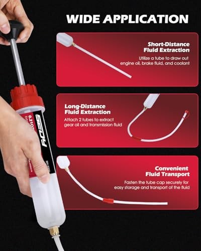 Fluid Extractor – 200Cc Multi-Purpose Syringe, Oil Suction Pump, Manual Ext