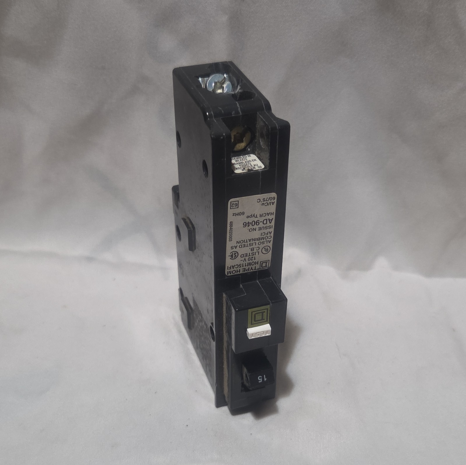 Square D HOM115CAFI 15A 120V 1-Pole Plug-In AFCI/GFI Breaker w/ Pigtail