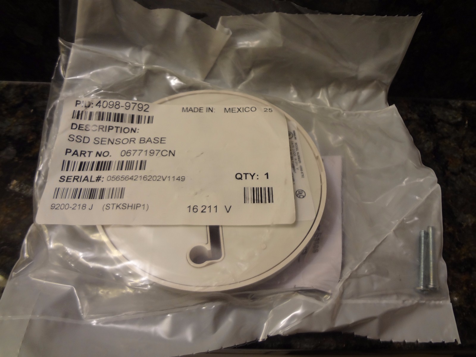 BRAND NEW SIMPLEX 4098-9792 SSD SENSOR BASE 0677197CN FREE SHIPPING !!!