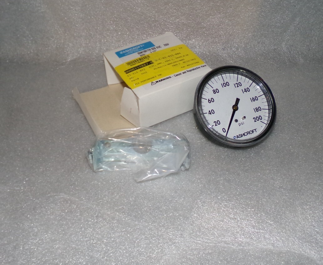 Ashcroft 35W1001TH 02B XUC 3-1/2″ Pressure Gauge 0-200 PSI NEW IN BOX