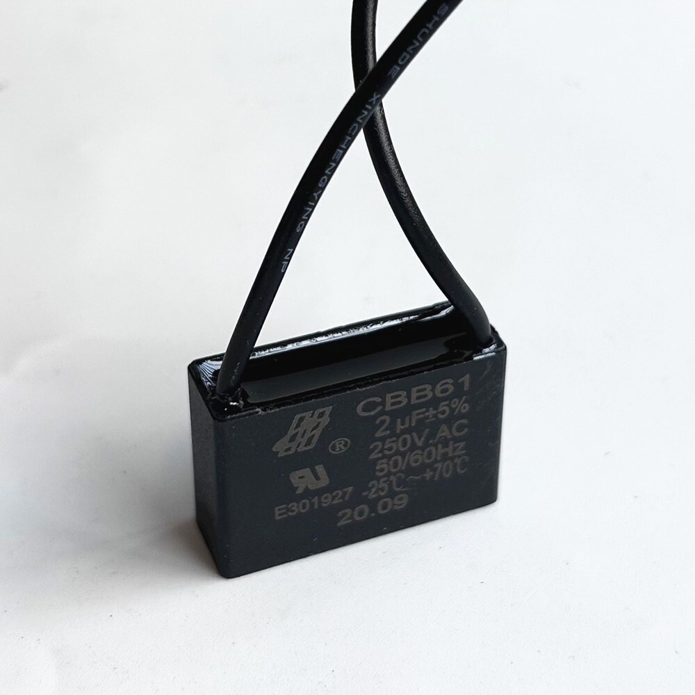 CBB61 250V Capacitor 2 wires 2/3/3.5/4/5/5.5/6/6.5/7/8/9/10/12/15/18/20/25/30 UF