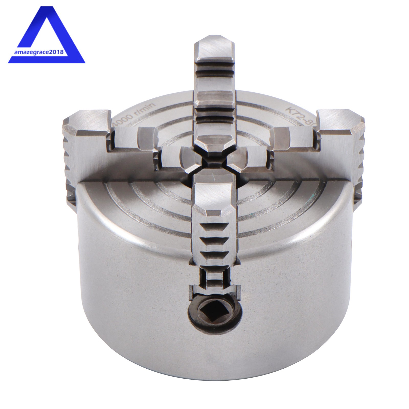 HT300 Material K72-80 3″ 4-Jaw Independent Lathe Chuck with T-key Fixing Screws