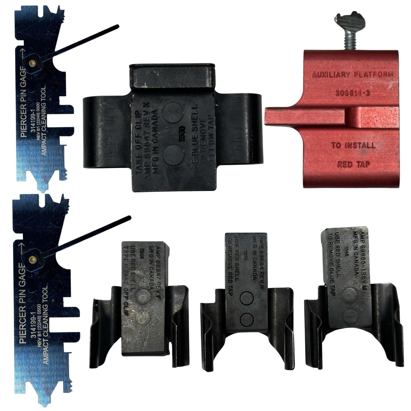 TE Connectivity AMPACT Power Connector Tools 69611 69437 w/ Heads, Accessories