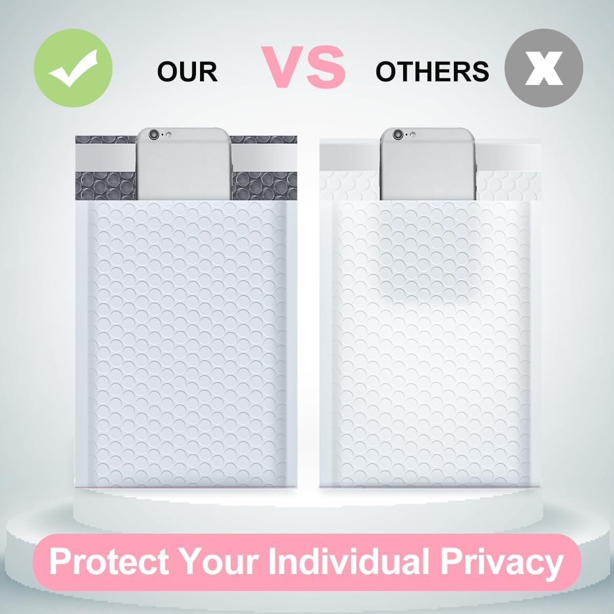 Opaque Padded Shipping Bags 4×8 Inches – 50 Durable Mailers for Privacy Needs