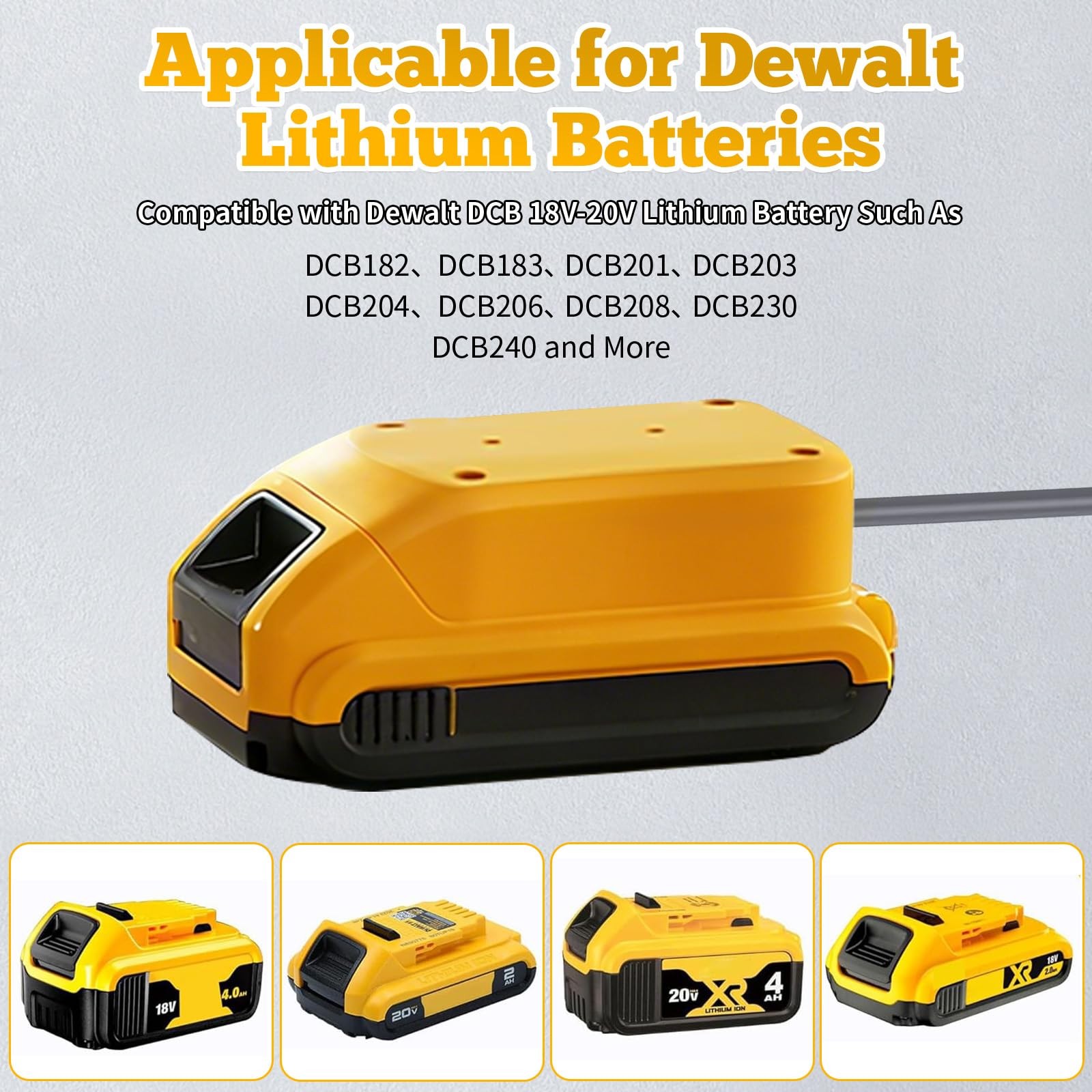 Starlink Mini Adapter for DeWalt 20V Battery- 3.2FT Portable Power Cord Adapt…