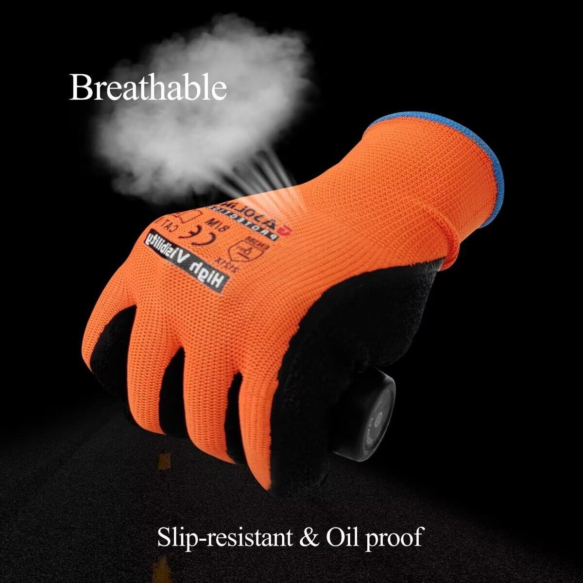 Gasoline 13 Gauge Polyester Latex Crinkle Palm Dipped Gloves /Men Women/ 12Pairs
