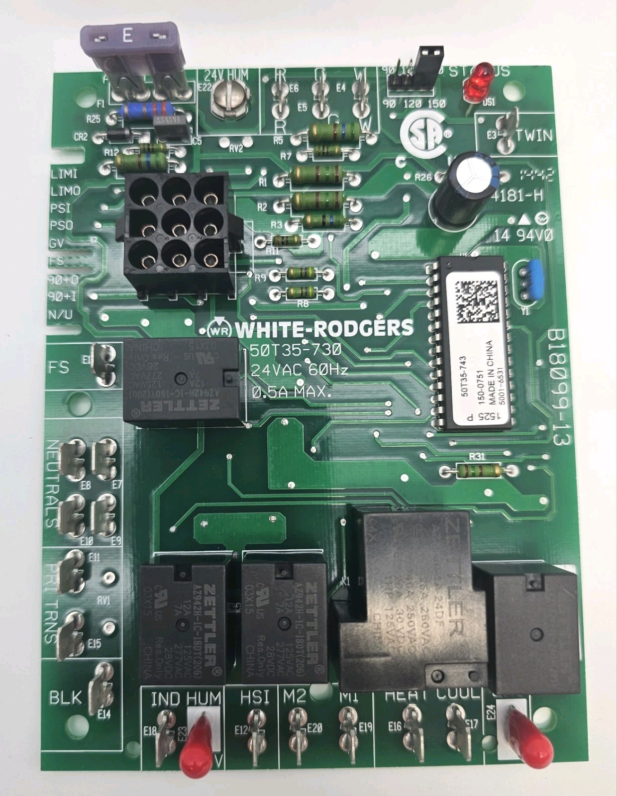 White-Rodgers 50T35-743 Integrated Furnace Control Board NOS