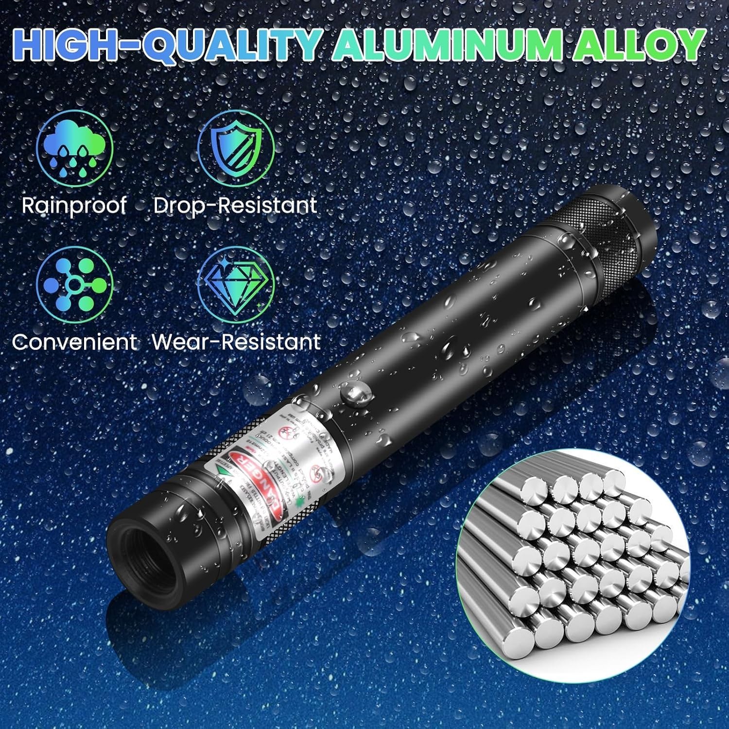 Rechargeable Green Laser Pointer Long Range Beam Astronomy Pen