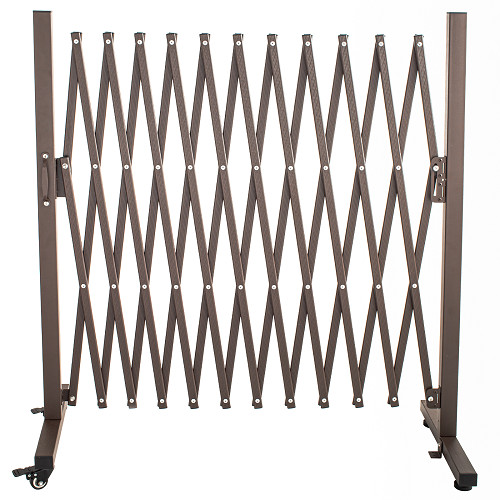 Lojok 126/201×15.2×40.6 inches Aluminum Portable Barricade Gate with Casters