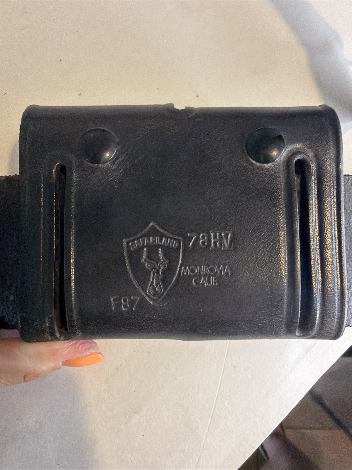 Safariland MDL 88 H87 Duty Belt W/ Ammo Clip Pouch 78HV F87 Size 38 Holster Belt