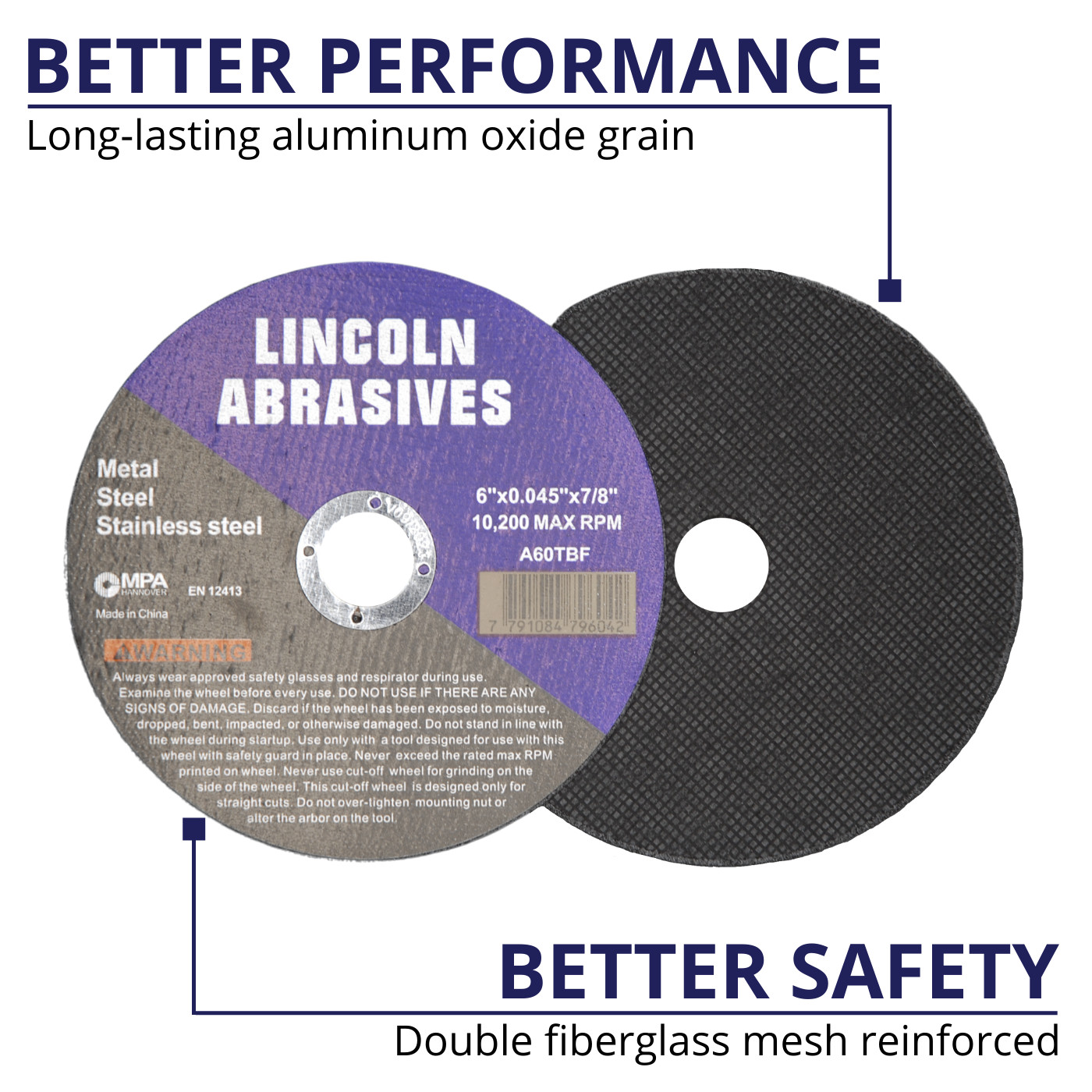 200 Pack 6″ x .045″ x 7/8″ Cut-off Wheels Cutting Discs Stainless Steel & Metal