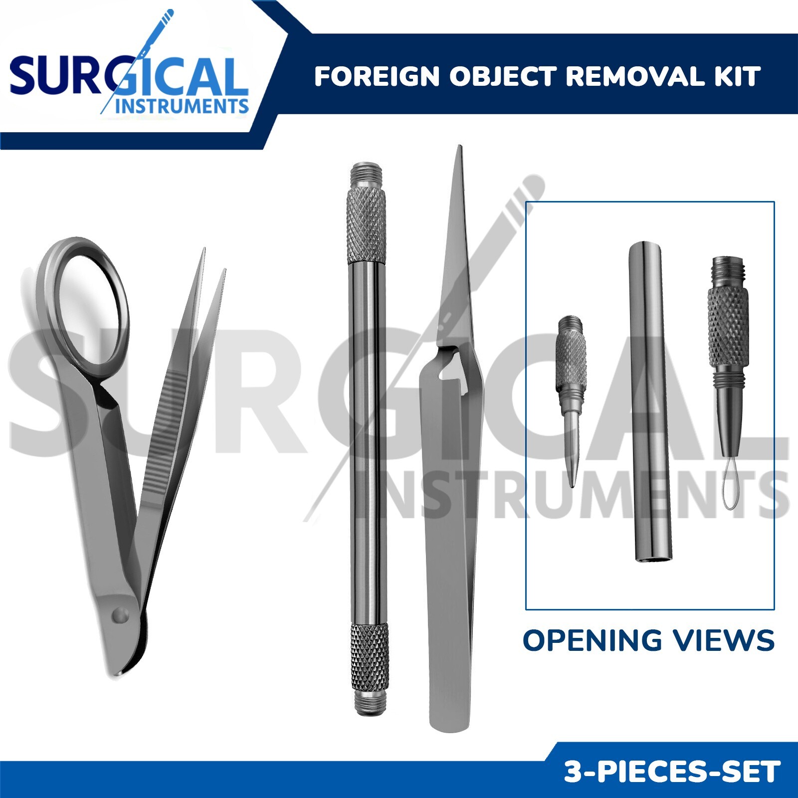 Foreign Object Removal Kit splinter probe EYE MAGNET Surgical German Grade