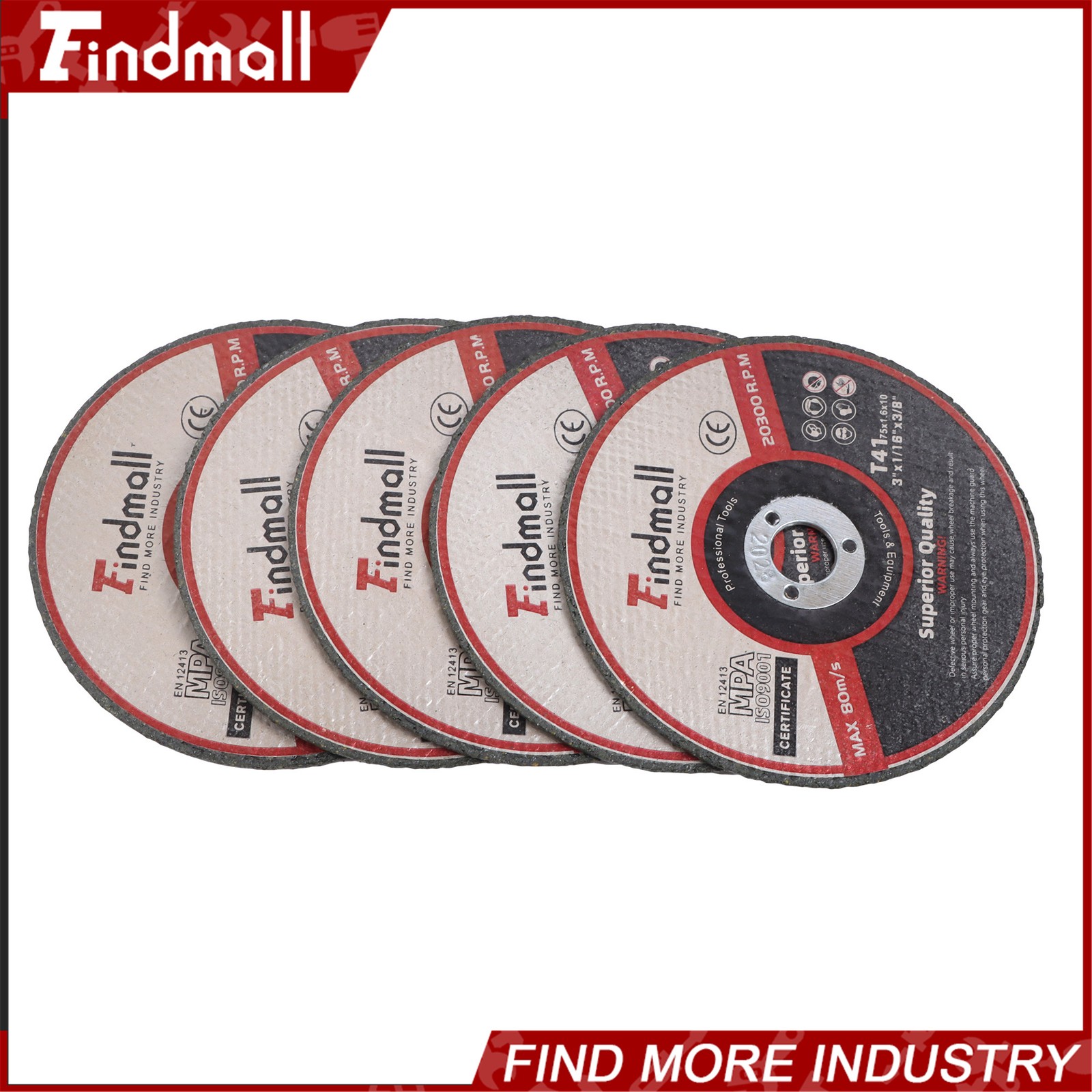 Findmall 25 Pack Cut Off Wheels 3″ x 1/32″ x 3/8″ Cutting Discs for Die Grinder