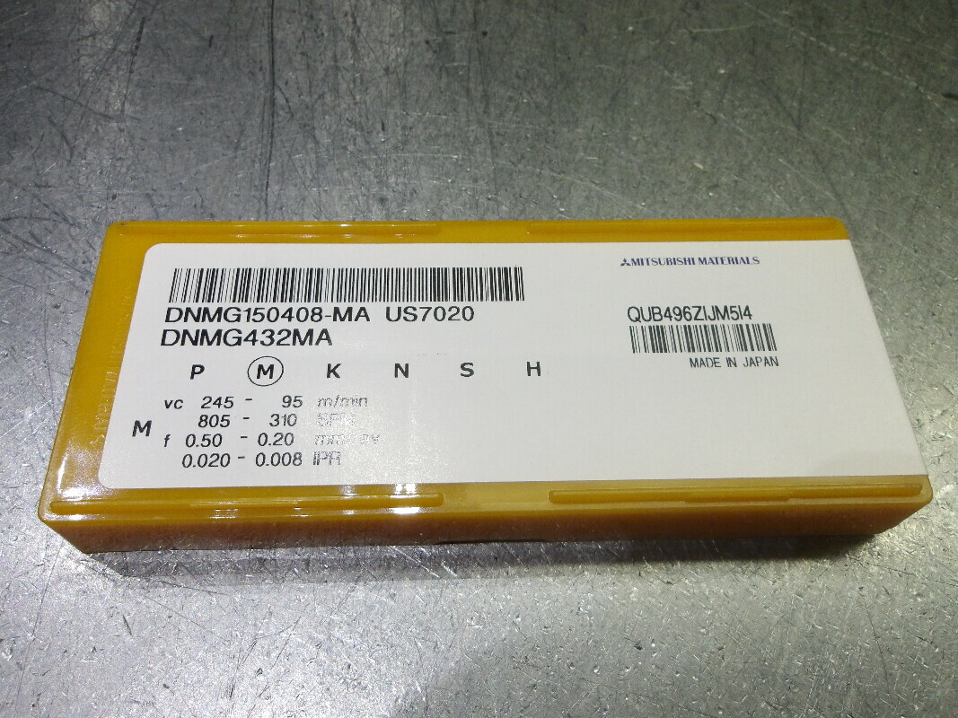 Mitsubishi Carbide Inserts QTY10 DNMG432MA/DNMG150408-MA US7020 (LOC586)
