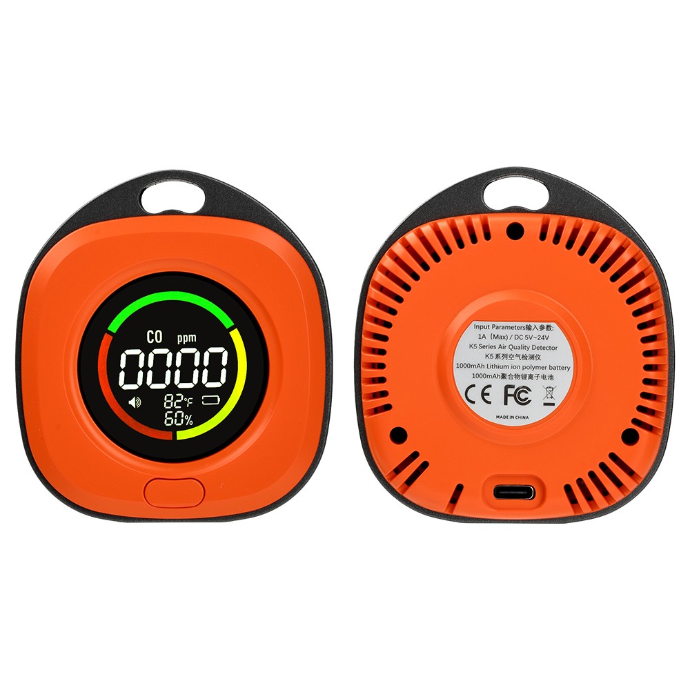 Carbon Monoxide Detector Real-Time Temperature Humidity CO Gas Monitor Device