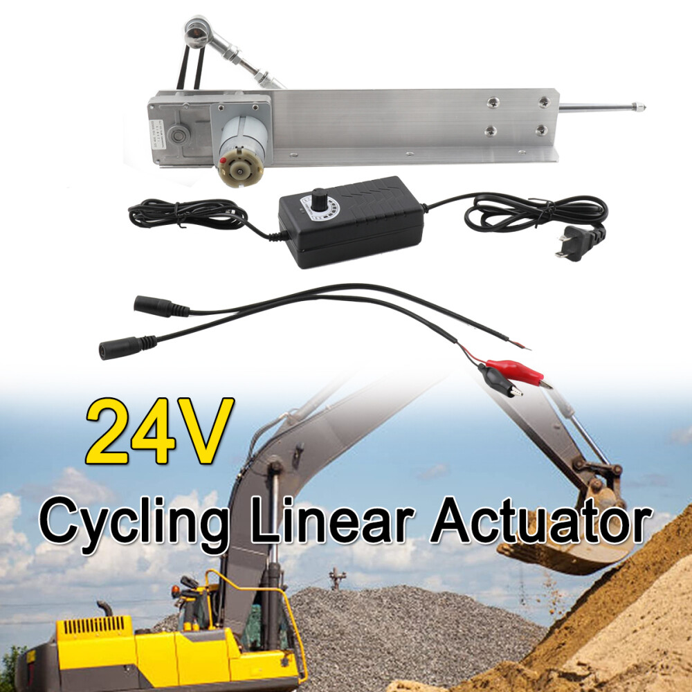 24V Reciprocating Motor Cycling Electric Linear Motion Actuator 150mm/6in Stroke