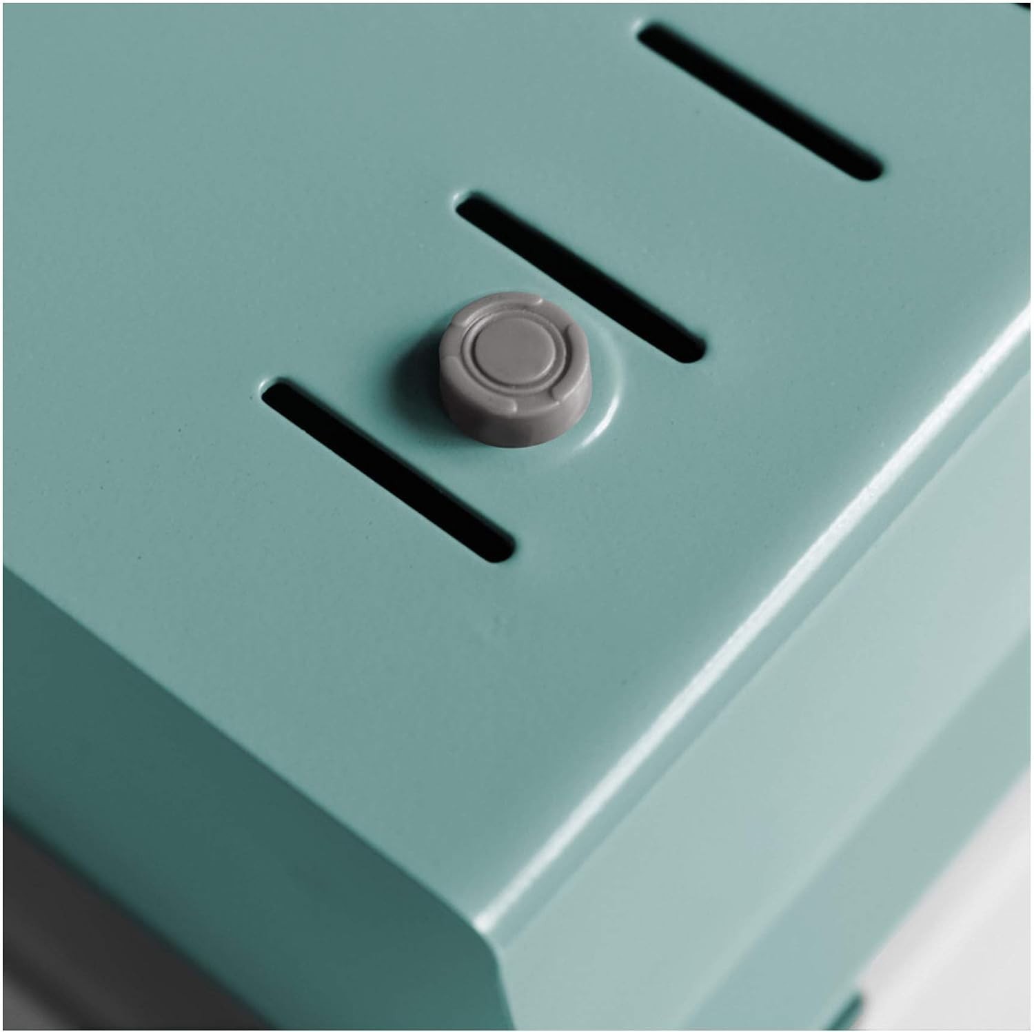 Green Metal Card File Holder with AZ Index – Modern Design