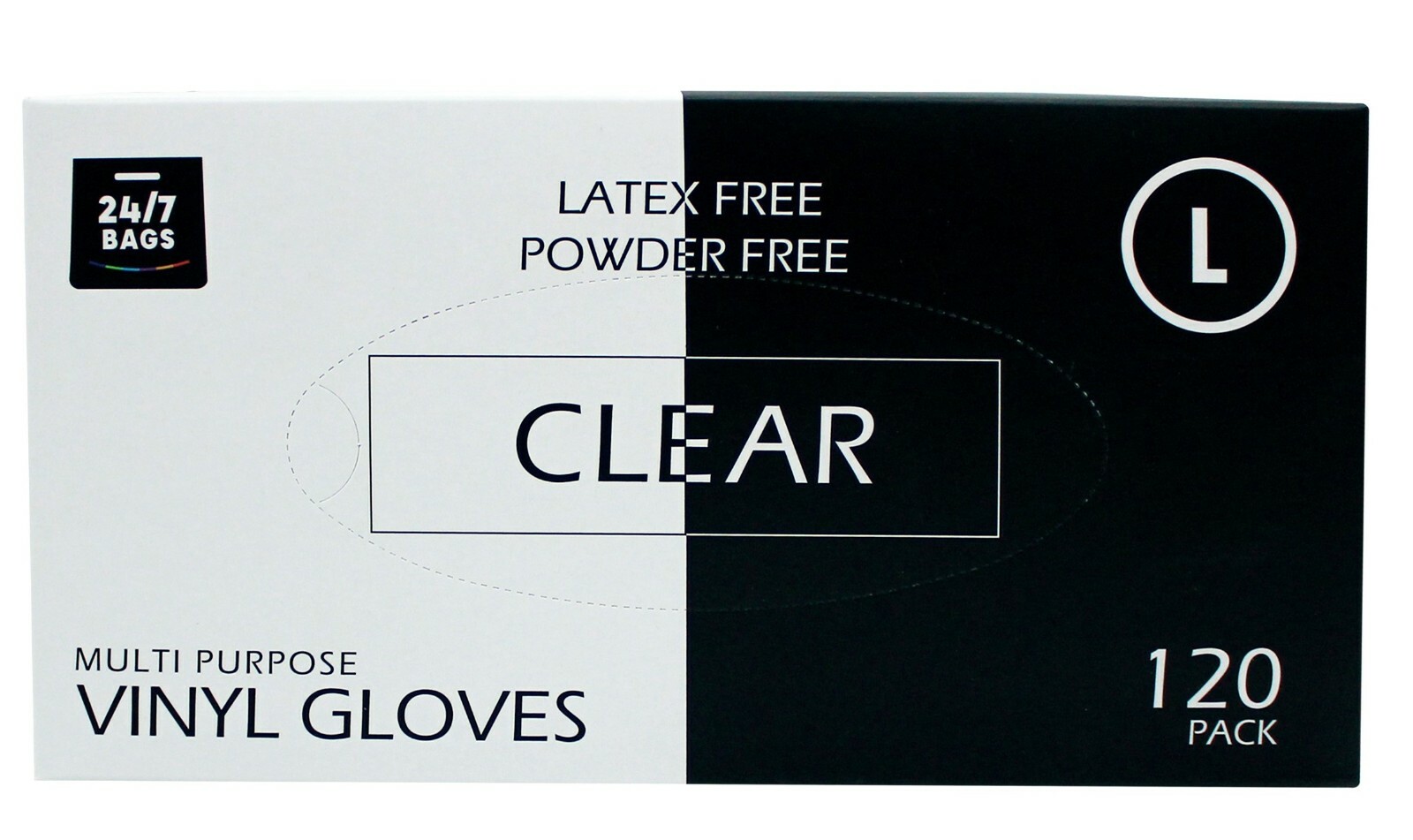 120 Vinyl Disposable Gloves, Sizes Small- X-Large, Latex Free, Powder Free