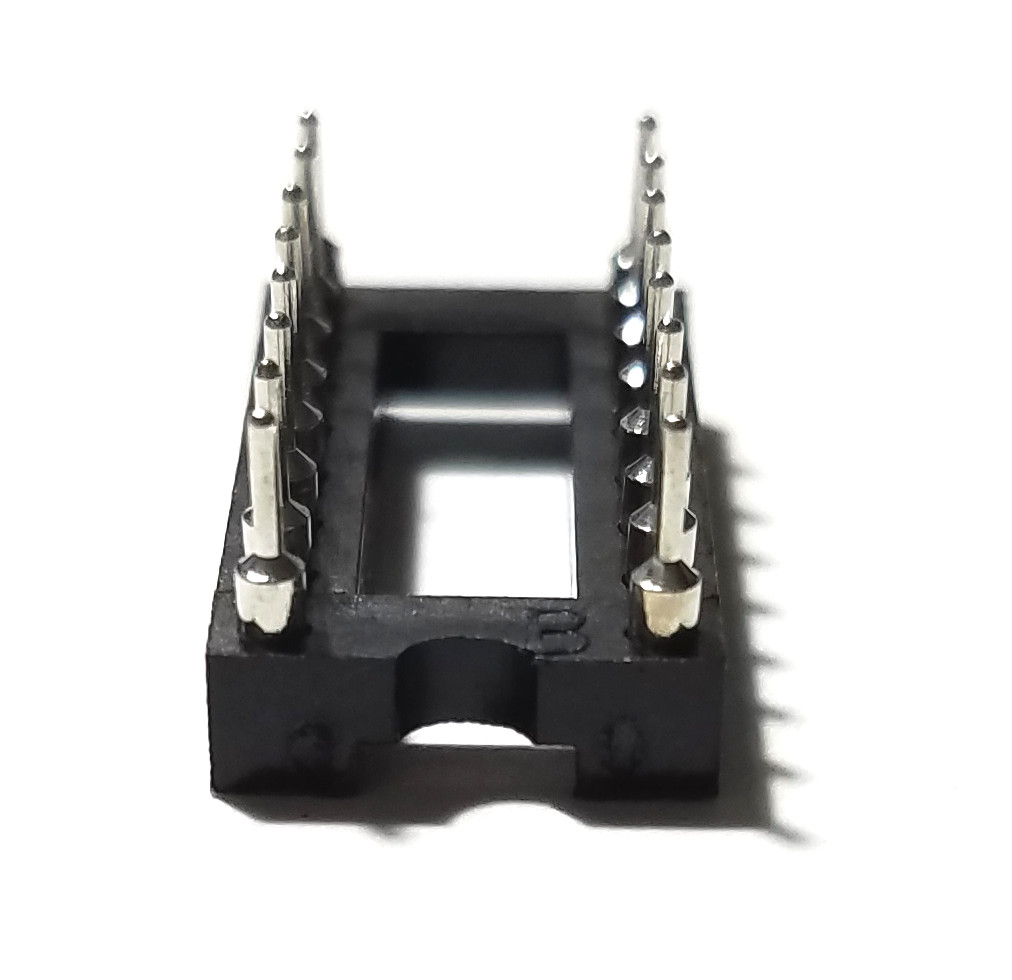 10PCS IC Sockets DIP-16 Machined Round Contact Pins Holes 2.54mm DIP16 DIP 16